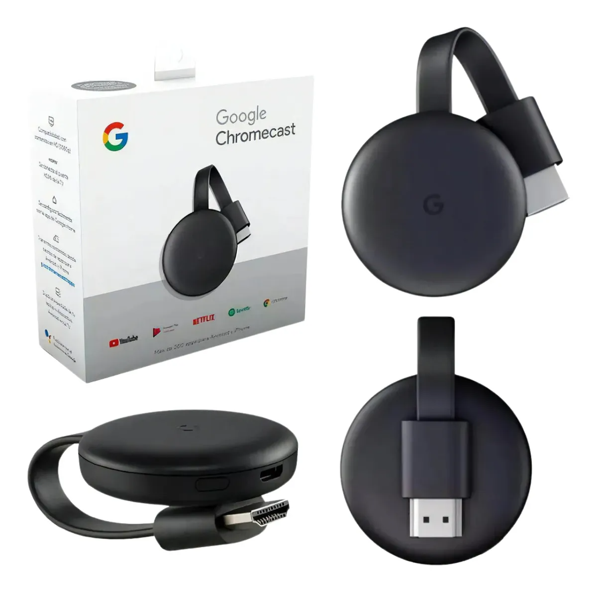 Google Chromecast 3 Chromecast 3 3ª geração Full HD