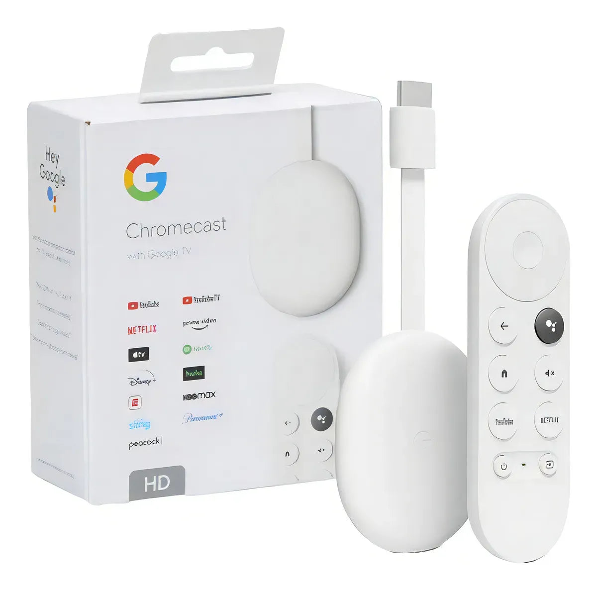 Google Chromecast 4ª geração de voz HD 8GB branco com 1.5GB