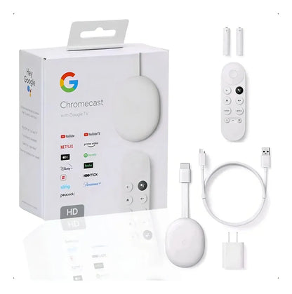 Google Chromecast 4ª geração de voz HD 8GB branco com 1.5GB