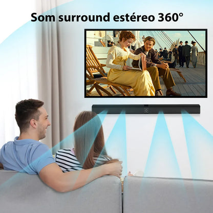 Sound Bar Assistrust KY-8000 60W Bluetooth 5.0 HDMI AUX Con Controle Remoto