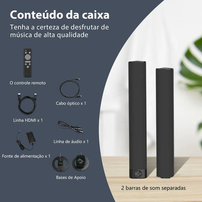Sound Bar Assistrust KY-8000 60W Bluetooth 5.0 HDMI AUX Con Controle Remoto