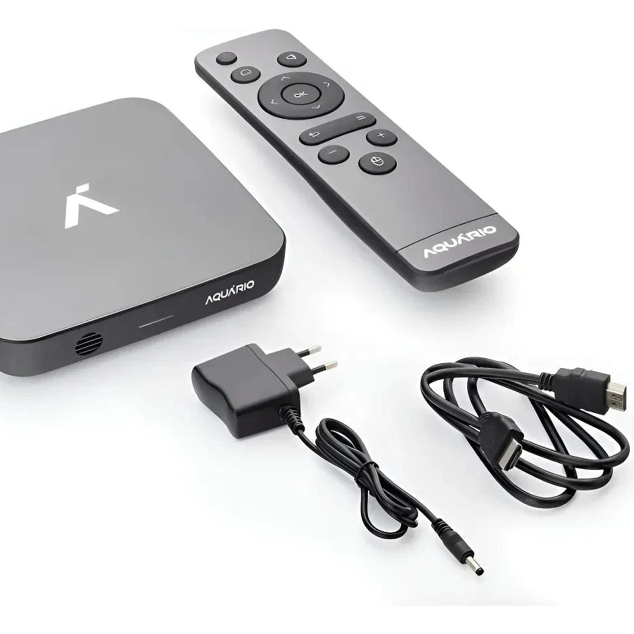 v box Aquário plus STV-3000 4k padrão 4K 16GB preto com 2GB de memória ram