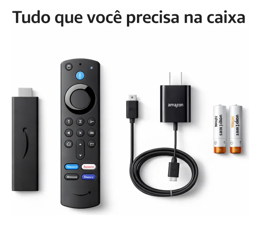 Amazon Fire Tv Stick 4a Gen Preto 8gb 1gb Ram Controle Voz Preto De Voz