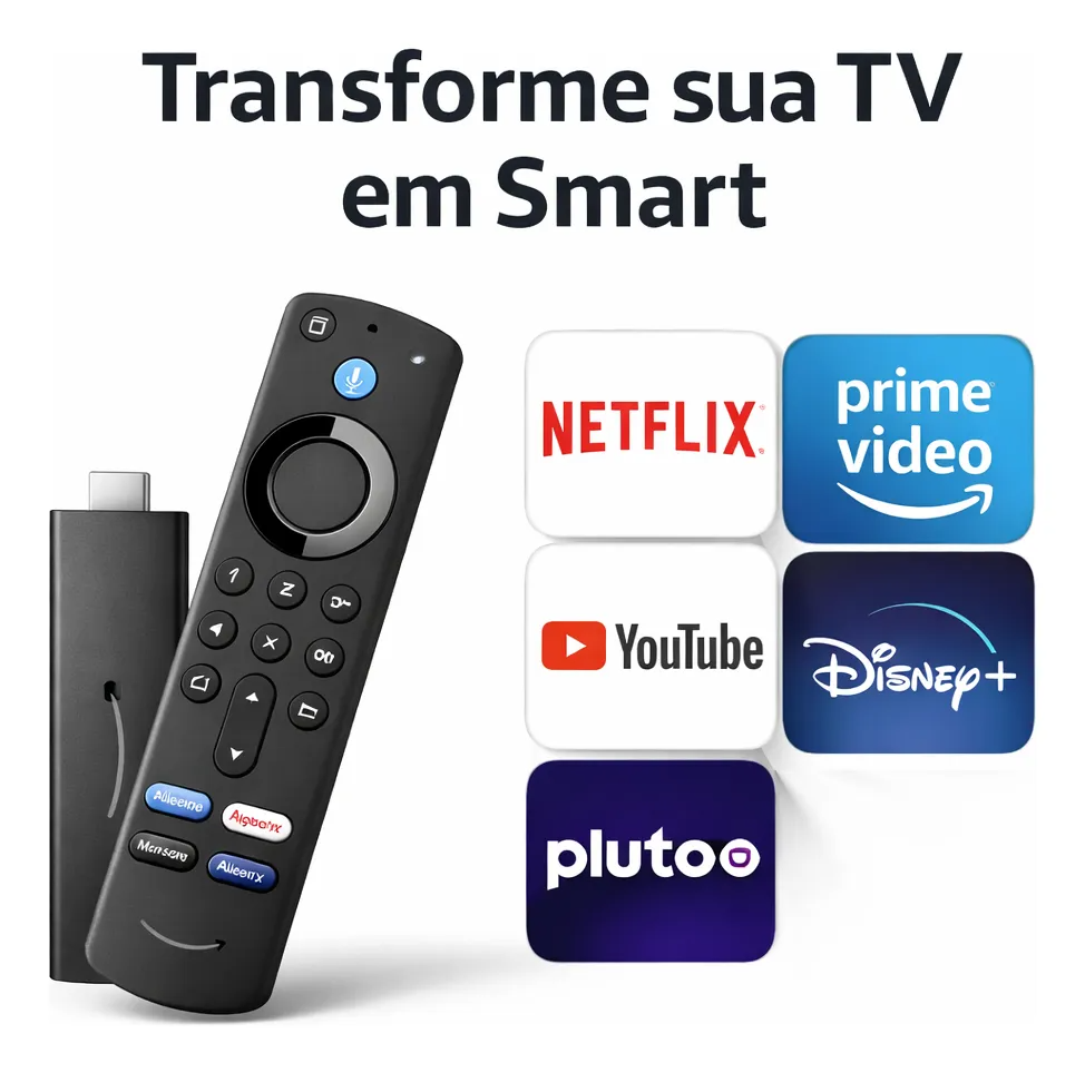 Amazon Fire Tv Stick 4a Gen Preto 8gb 1gb Ram Controle Voz Preto De Voz