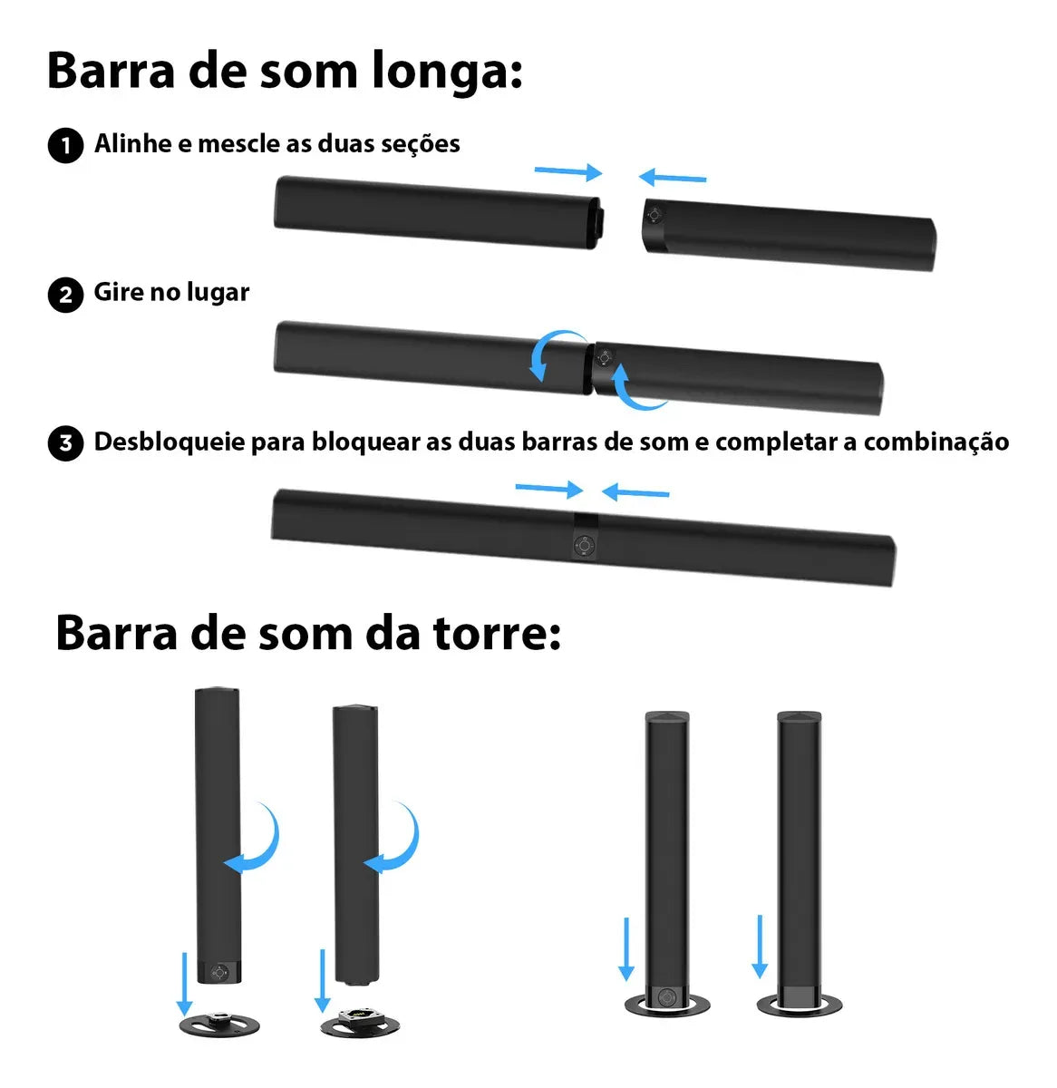 Sound Bar Assistrust KY-8000 60W Bluetooth 5.0 HDMI AUX Con Controle Remoto