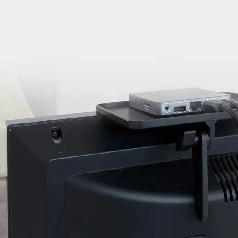 Suporte Para Receptor Acessorios Tv Box Ajuste Tv Ou Monitor Preto