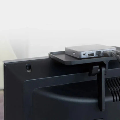 Suporte Para Receptor Acessorios Tv Box Ajuste Tv Ou Monitor Preto