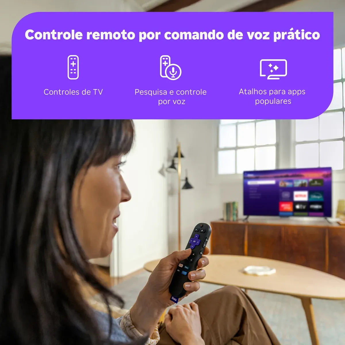 Roku Streaming Stick TVBox Aparelho Transforma TV em Smart